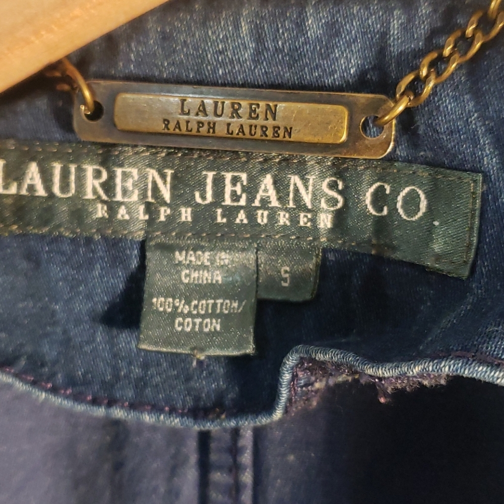 Lauren Ralph Lauren Military Style Denim Jacket - Picture 2 of 10